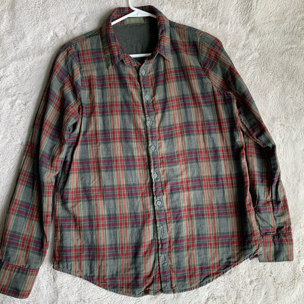 CP Shades Plaid Button-Down Shirt Size XS